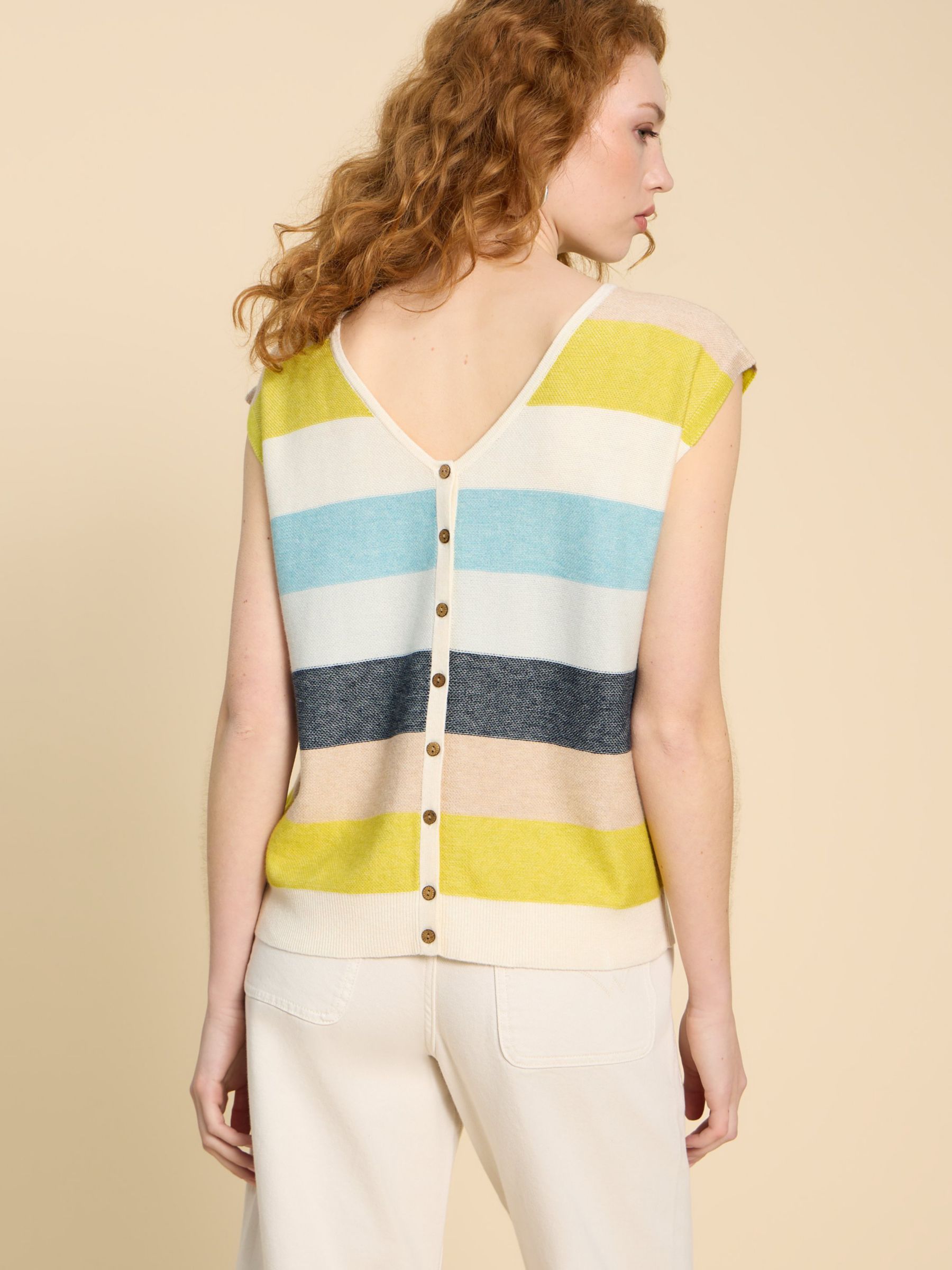 Buy White Stuff Layla Striped Knitted Tank Top, Multi Online at johnlewis.com