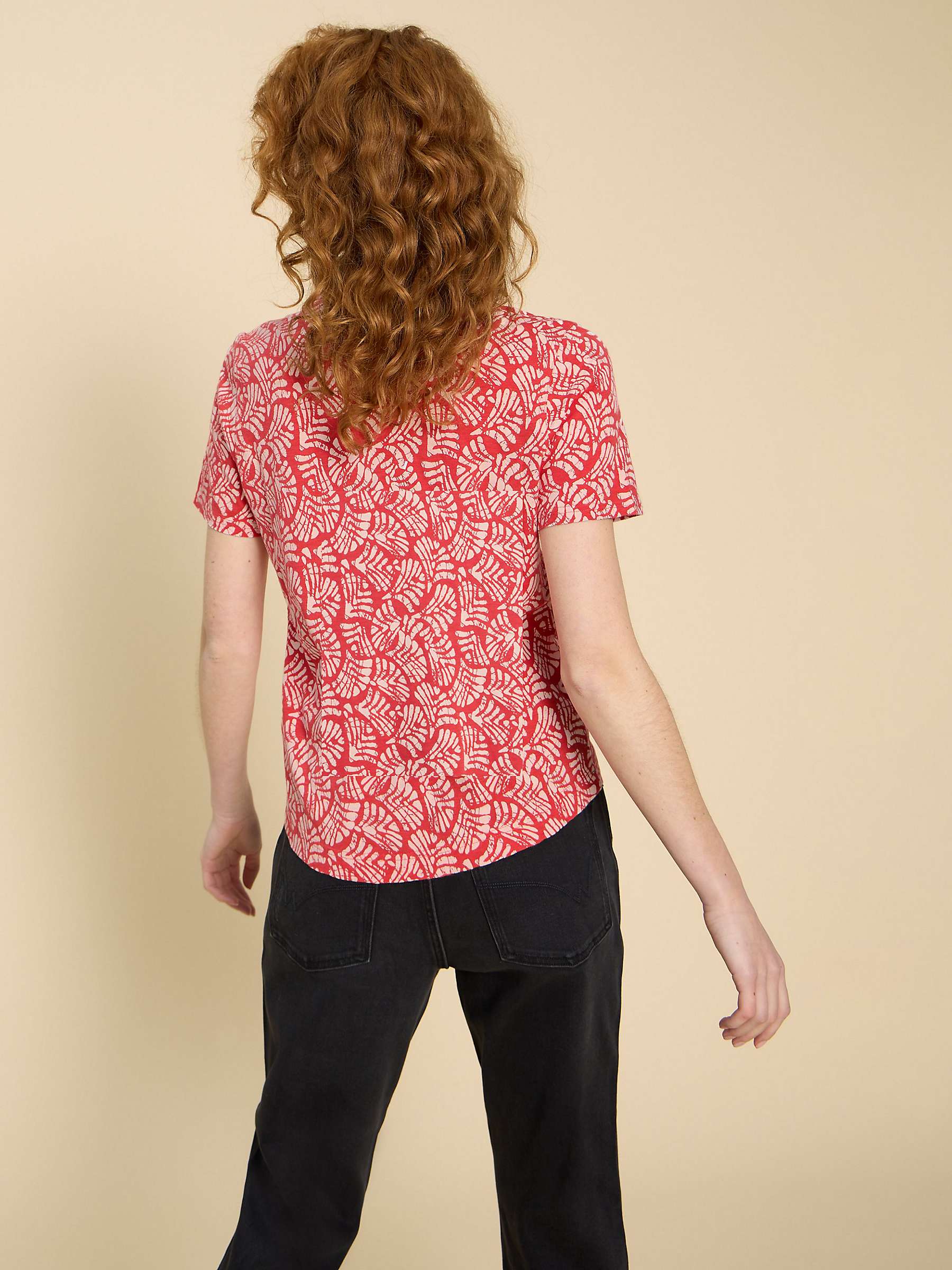 Buy White Stuff Penny Pocket Jersey Shirt, Red Online at johnlewis.com