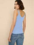 White Stuff Seabreeze Ribbed Vest Top, Lgt Blue