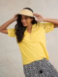 White Stuff Bella Broderie Top, Bright Yellow