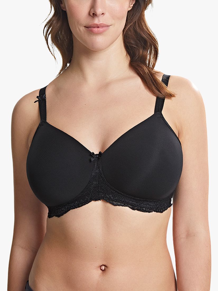 Royce Georgia Padded T Shirt Non Wired Bra Black at John Lewis