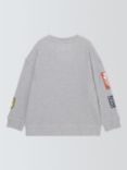 John Lewis Kids' Space Badges Sweatshirt, Grey Marl