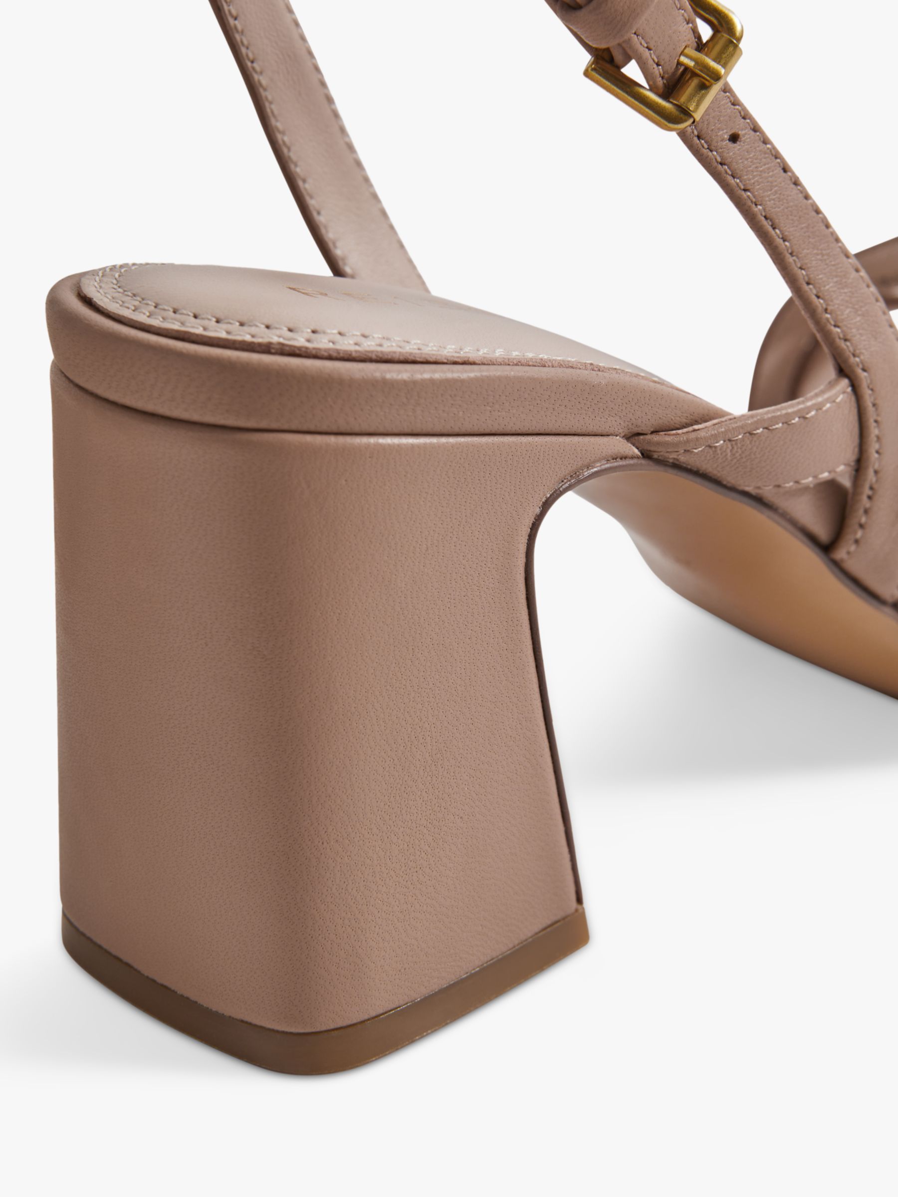 Buy Reiss Alice Block Heel Leather Sandals Online at johnlewis.com