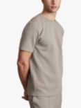 Reiss Bradley Short Sleeve Interlock Crew T-Shirt, Taupe