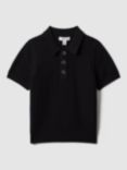 Reiss Kids' Pascoe Textured Stud Polo Shirt