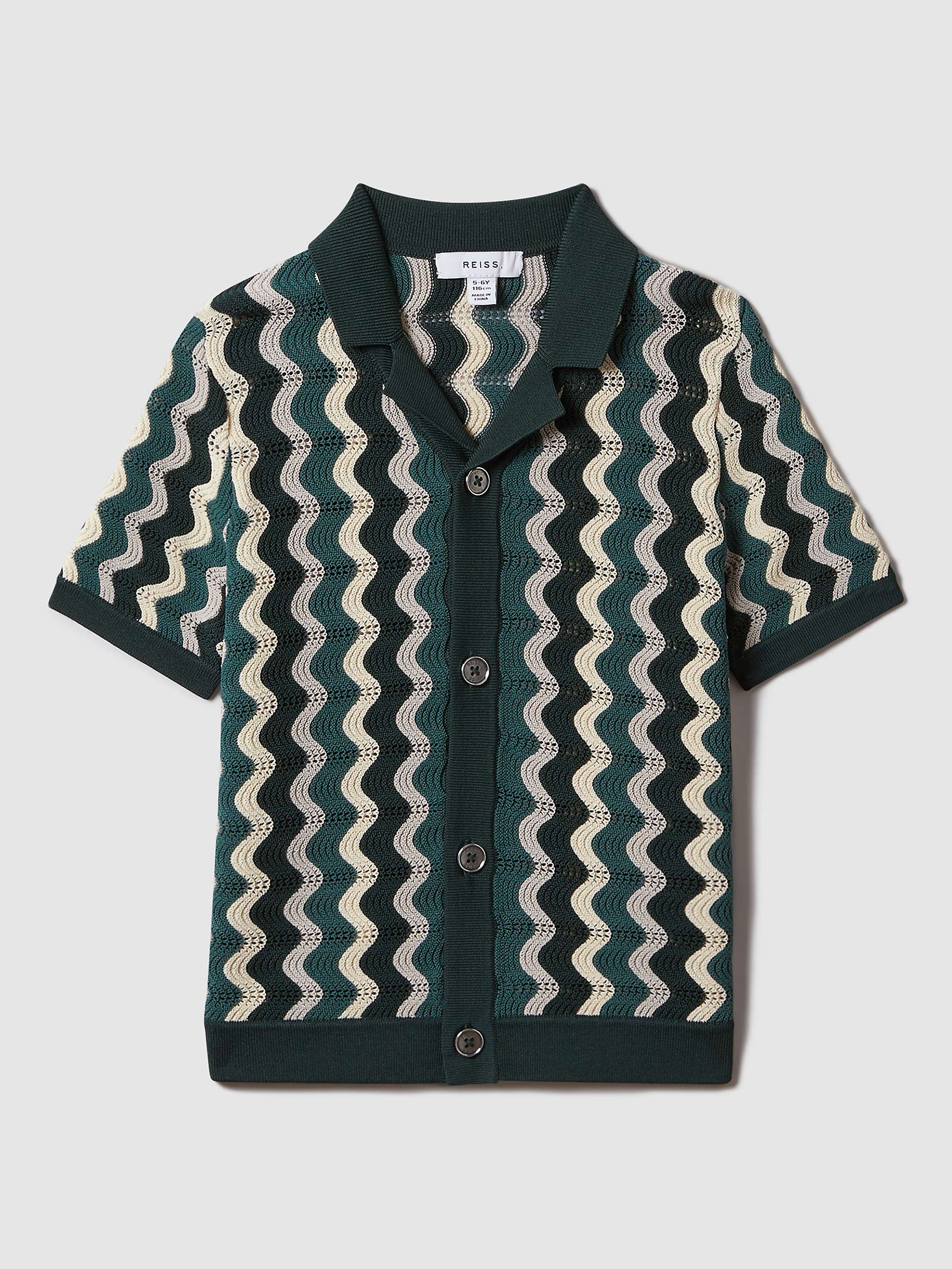 Buy Reiss Kids' Waves Knit Cuban Collar Shirt Online at johnlewis.com