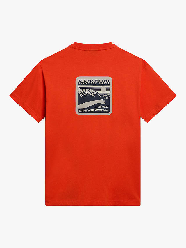 Napapijri Signature Gouin Short Sleeve T-Shirt, Orange