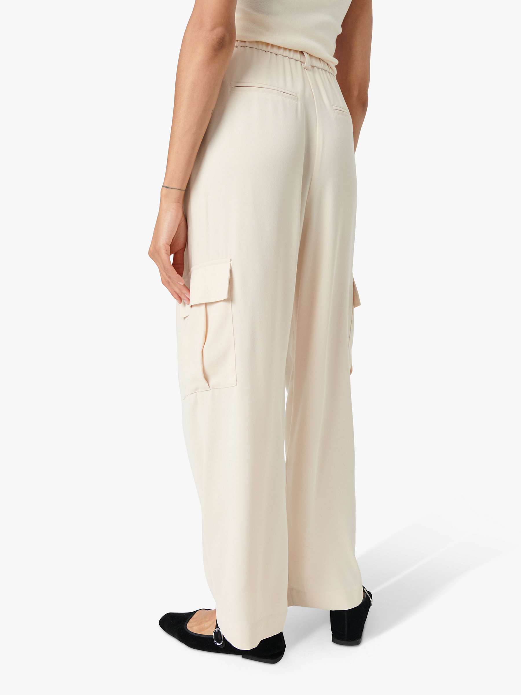 Buy Soaked In Luxury Shirley Wide Legs Cargo Trousers, Sandshell Online at johnlewis.com
