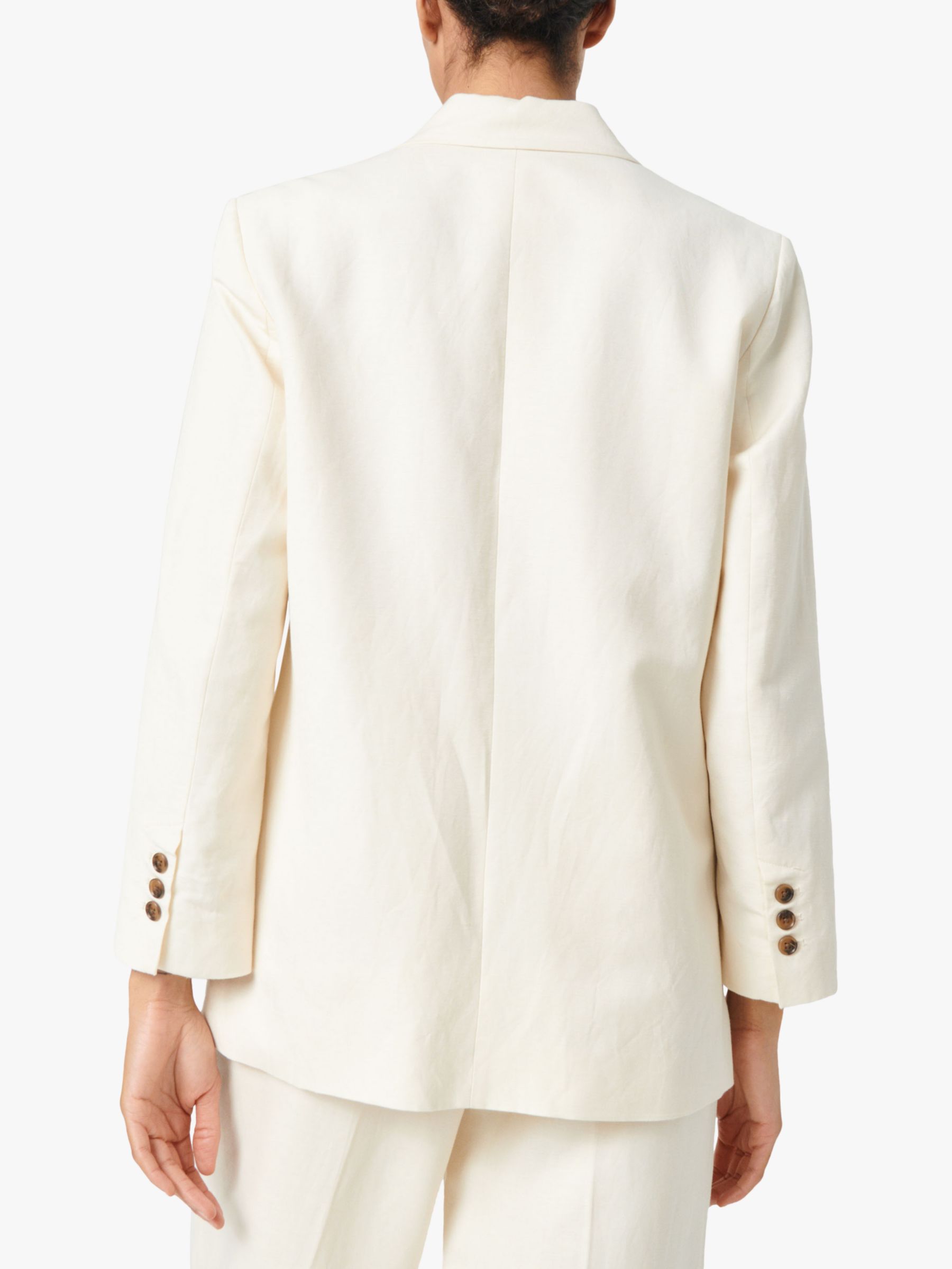 Buy Soaked In Luxury Ragna Double-Breasted Blazer, Pearled Ivory Online at johnlewis.com