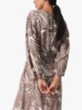 Soaked In Luxury Marian V-Neck Knee-Length Dress, Walnut Lines, Walnut Lines