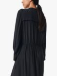 Soaked In Luxury Layna Midi Shirt Dress, Black