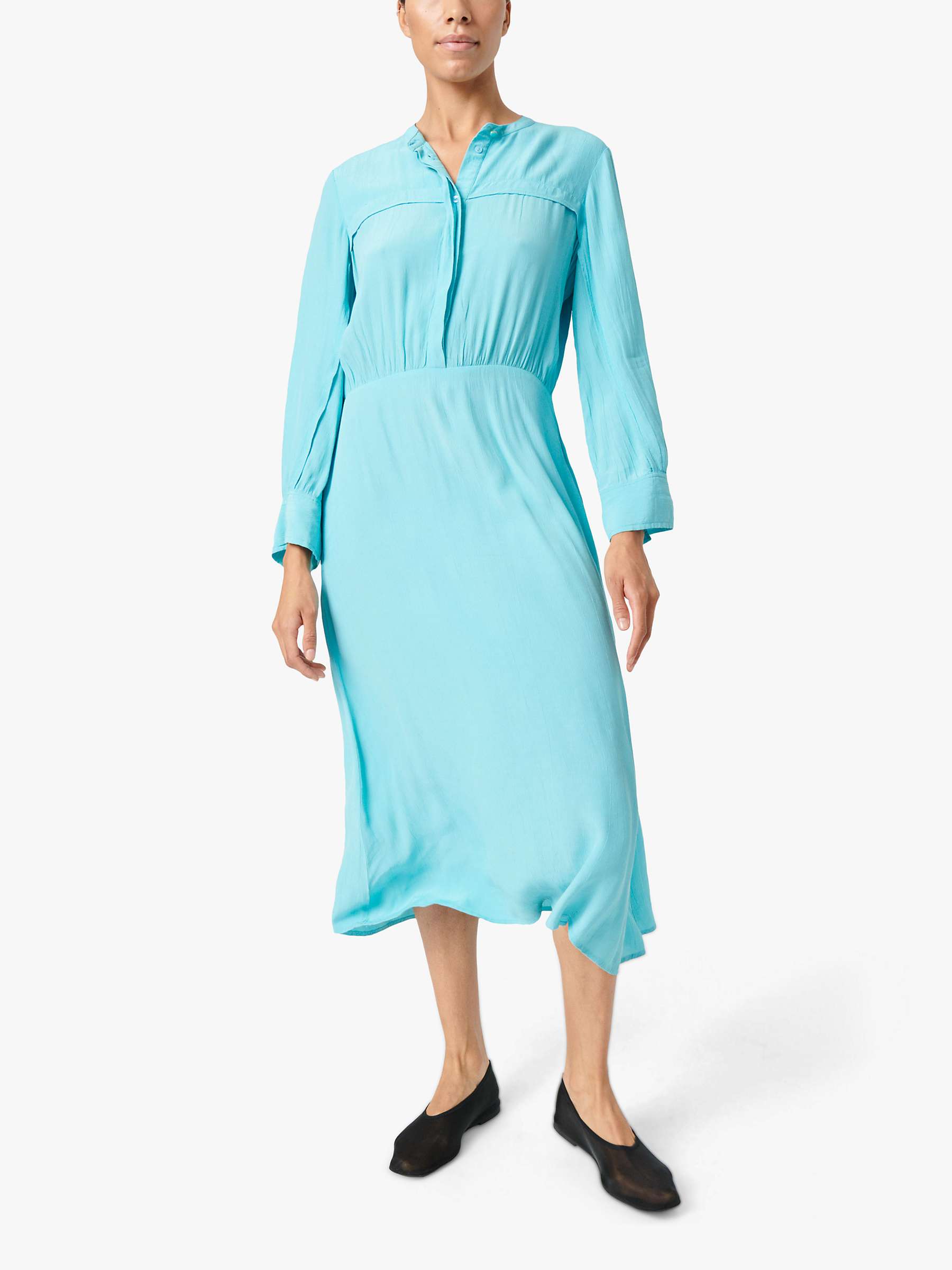 Buy Soaked In Luxury Layna Long Sleeve Shirt Midi Dress, Sea Jet Online at johnlewis.com