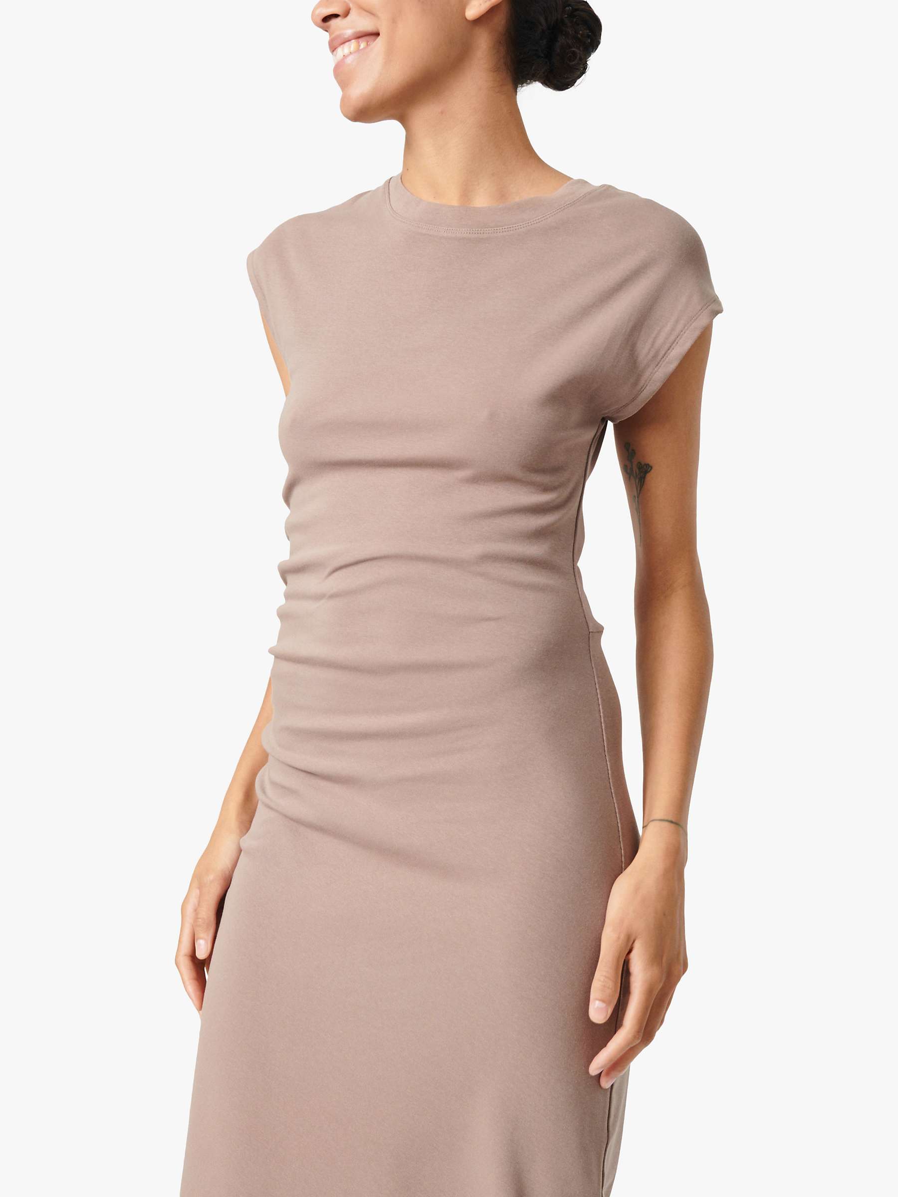 Buy Soaked In Luxury Marisha Slim Fit Midi Dress, Walnut Online at johnlewis.com