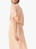 Soaked In Luxury Zaya Knee Length Half Sleeve Dress, Tangerine Ditsy