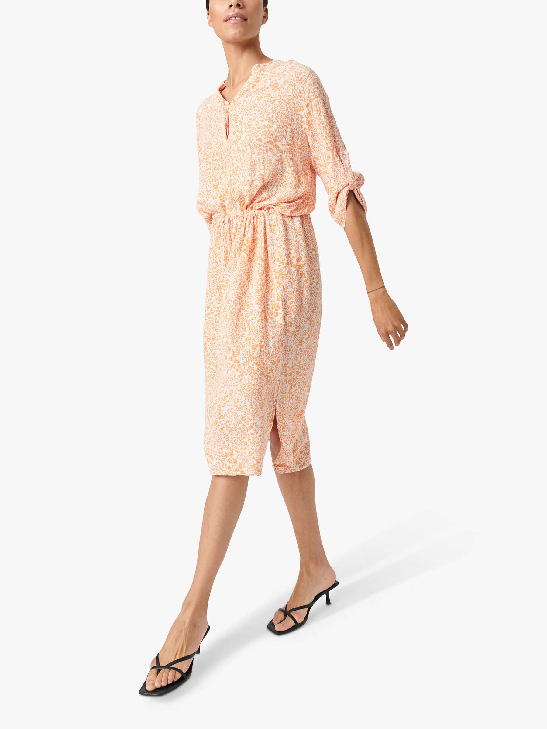 Buy Soaked In Luxury Zaya Knee Length Half Sleeve Dress, Tangerine Ditsy Online at johnlewis.com