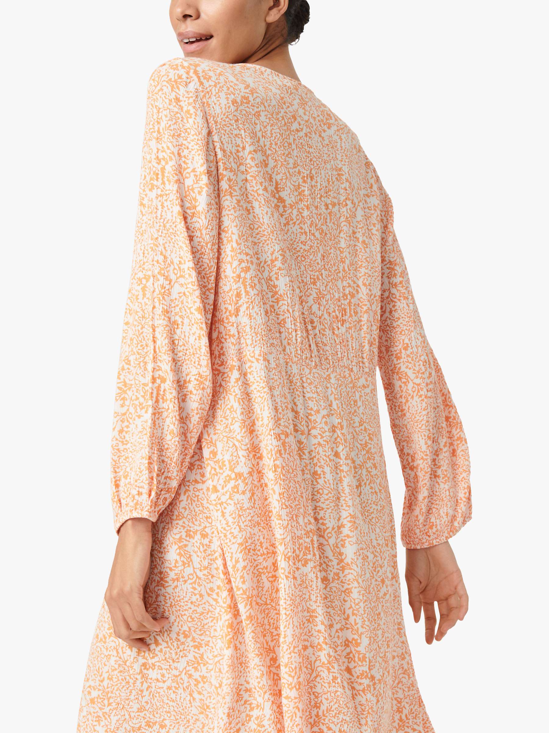 Buy Soaked In Luxury Zaya Knee Length Long Sleeve Dress, Tangerine Ditsy Online at johnlewis.com