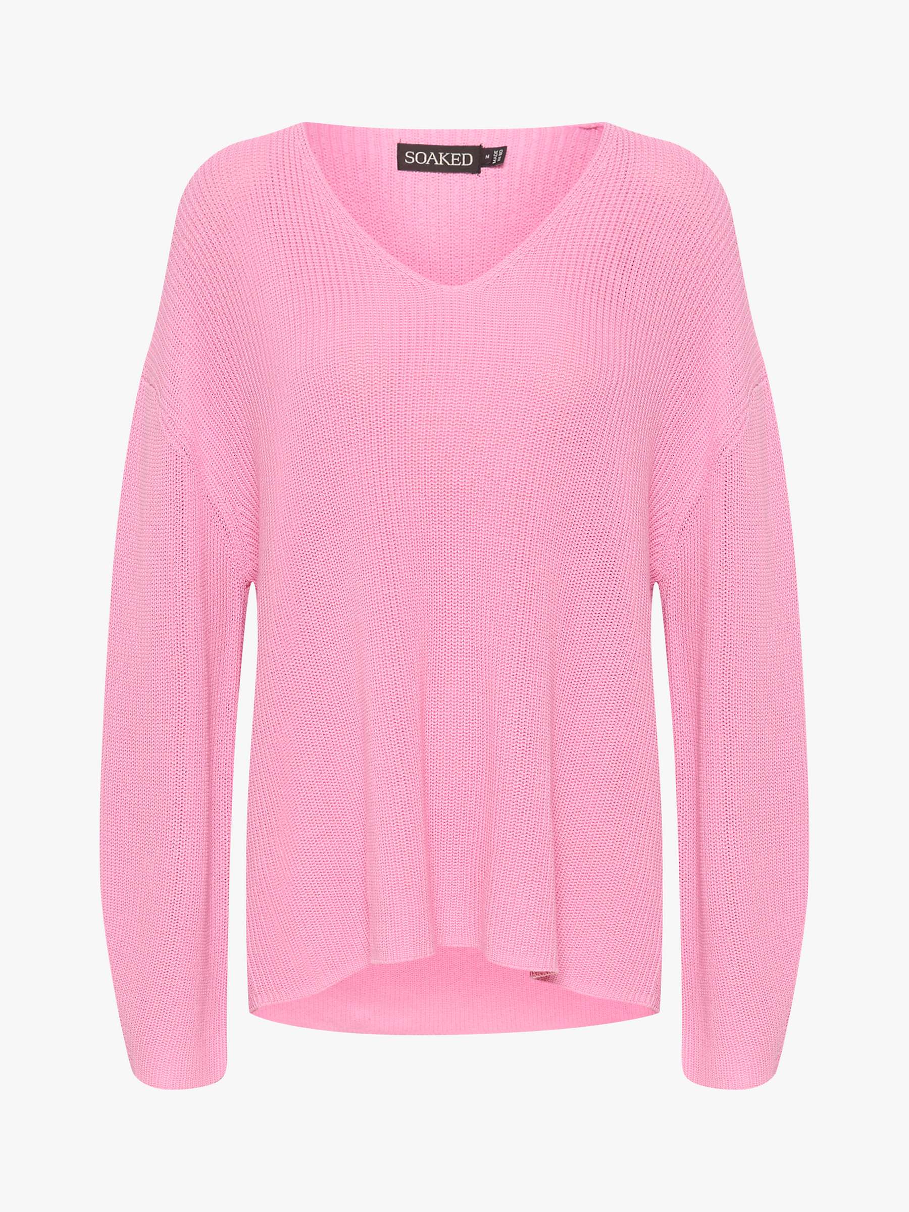 Buy Soaked In Luxury Tuesday V-Neck Relaxed Fit Jumper, Pastel Lavender Online at johnlewis.com