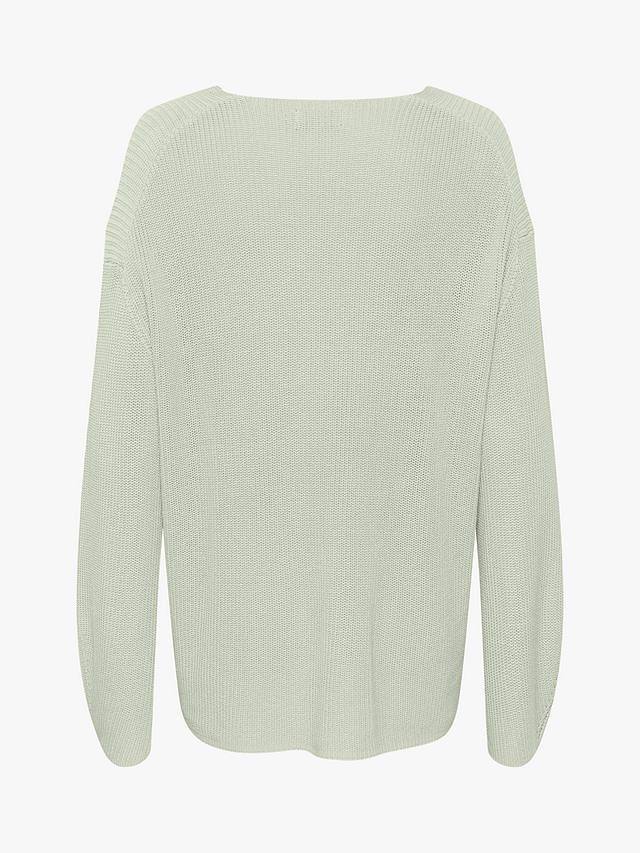 Soaked In Luxury Tuesday V-Neck Relaxed Fit Jumper, Surf Spray
