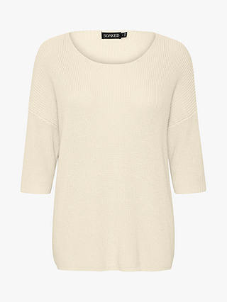 Soaked In Luxury Tuesday Half Sleeve Jumper, Whisper White