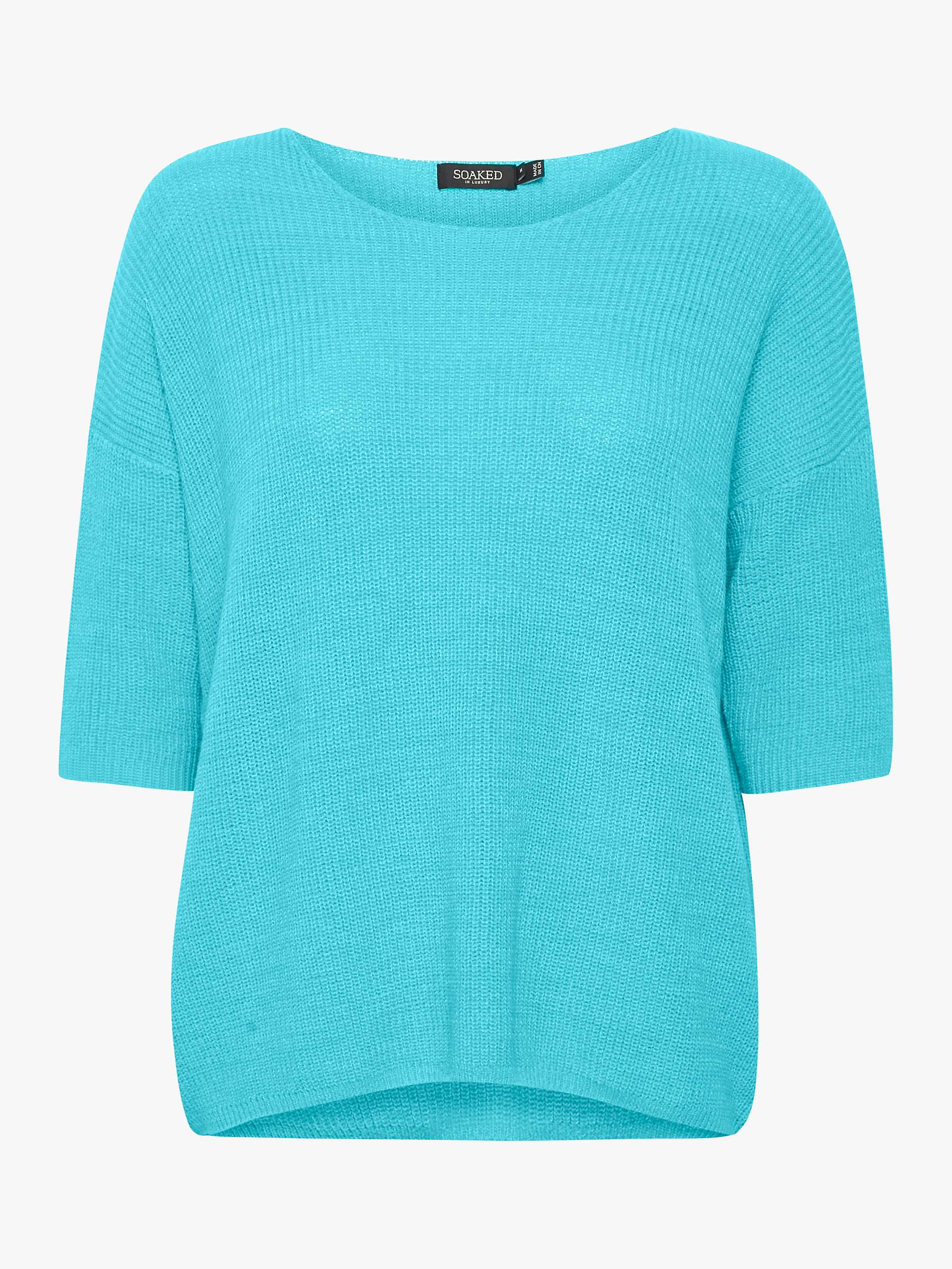 Buy Soaked In Luxury Tuesday Cotton Blend Half Sleeve Jumper, Sea Jet Online at johnlewis.com