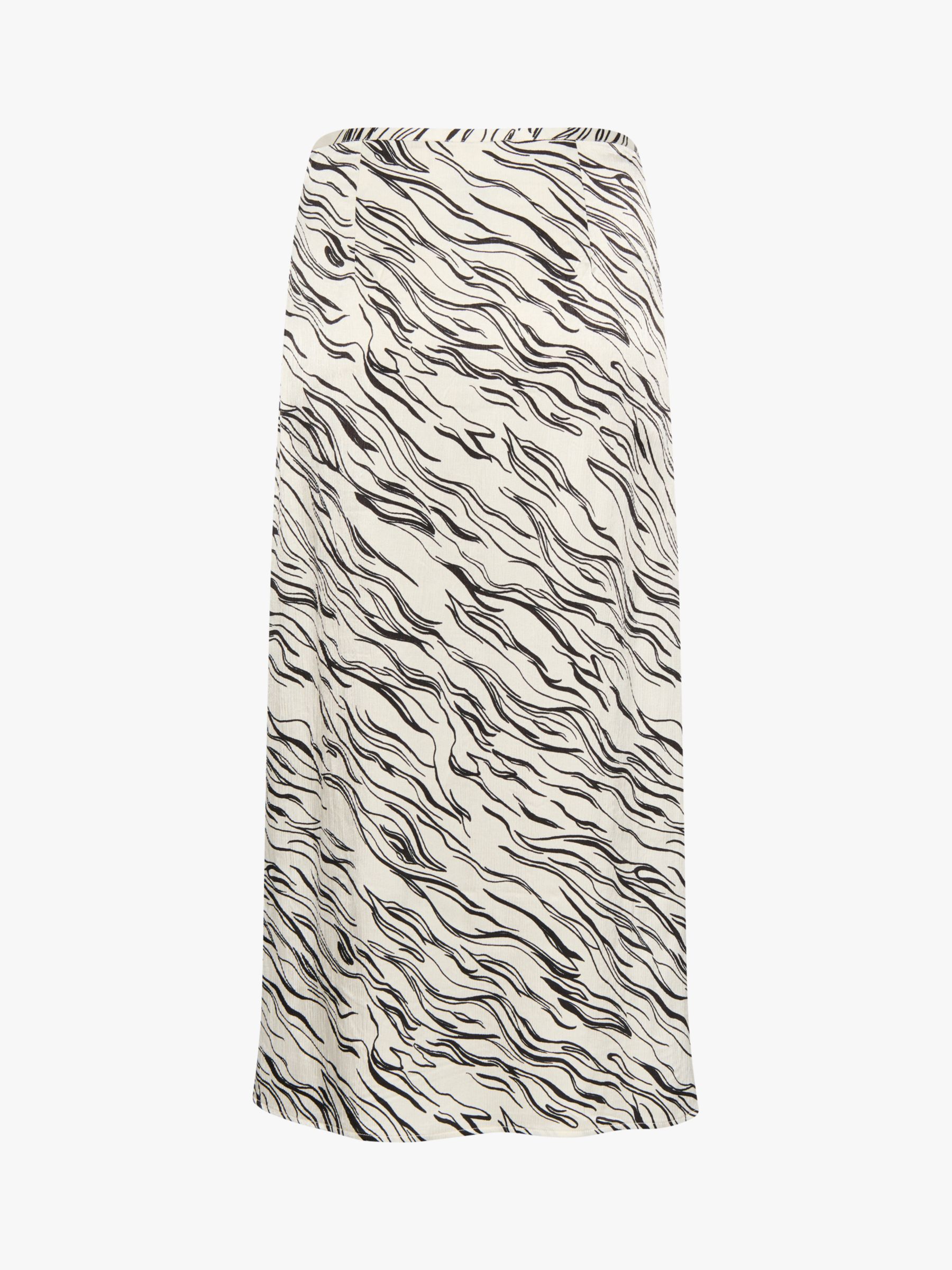 Buy Soaked In Luxury Vinka Wrap Maxi Skirt, White/Black Wave Online at johnlewis.com