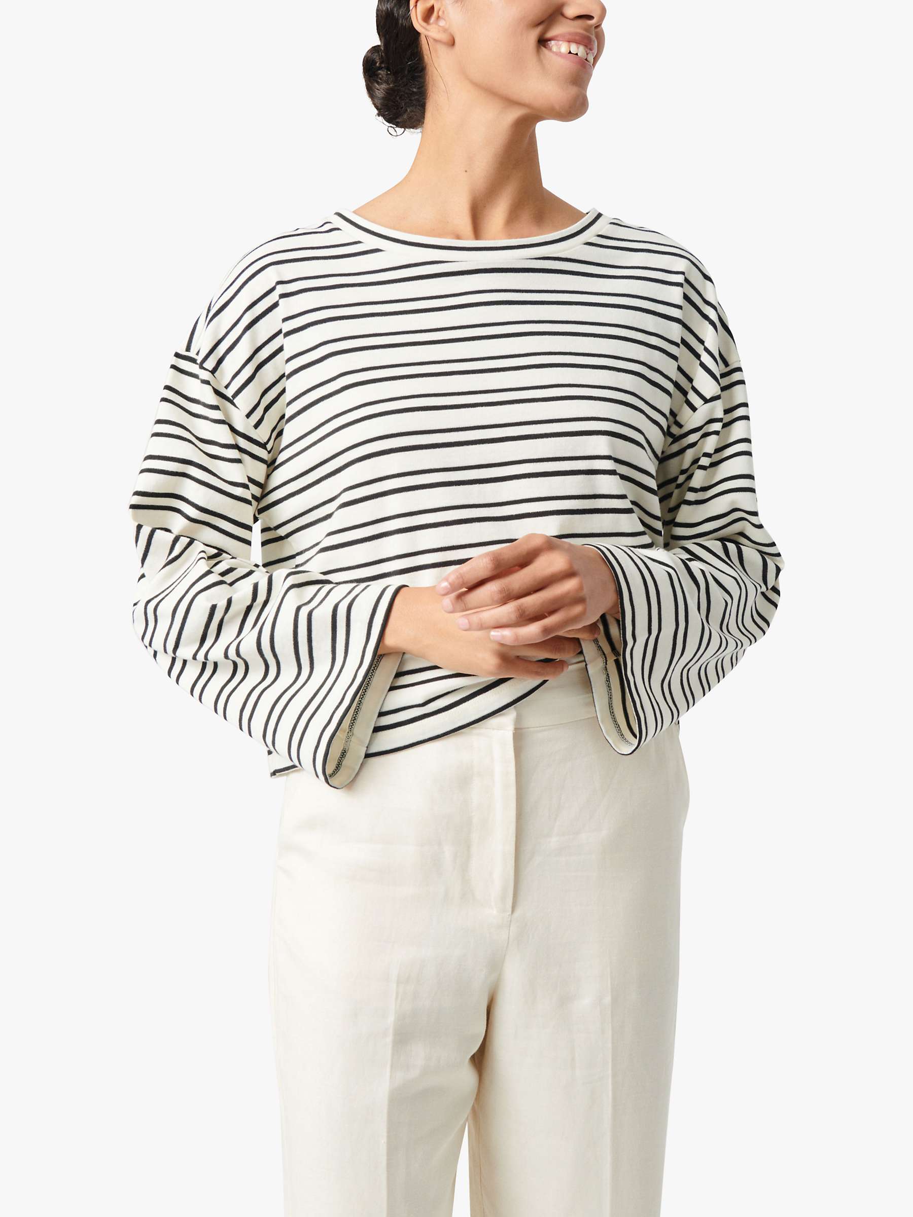 Buy Soaked In Luxury Neo Striped Boxy T-Shirt Online at johnlewis.com