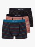 Paul Smith Stripe & Letters Trunks, Pack of 3, Black/Multi