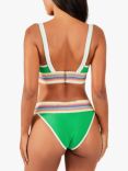 Accessorize Cross Elastic Bikini Top, Green, Green