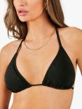 Accessorize Shimmer Triangle Bikini Top, Black, Black