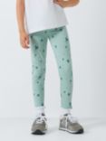 John Lewis Kids' Cotton Blend Butterfly Print Leggings, Blue