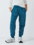 John Lewis Kids' Rainbow Print Cotton Joggers, Blue