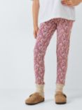 Kids' Ditsy Floral Leggings, Berry Rose