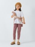 Kids' Ditsy Floral Leggings, Berry Rose