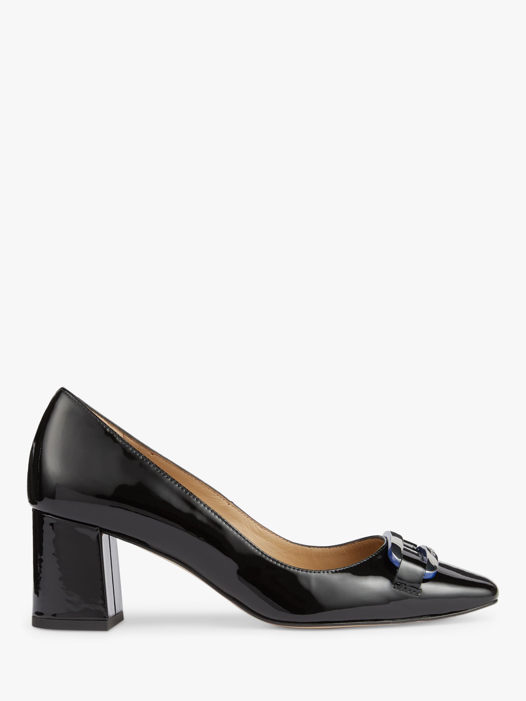 L.K.Bennett Carpella Patent Leather Court Shoes, Black at John Lewis ...