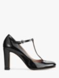 L.K.Bennett Annalise T-Bar Patent Leather Court Shoes, Black