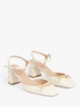 L.K.Bennett Mindy Leather Open Court Shoes, Cream, Cream