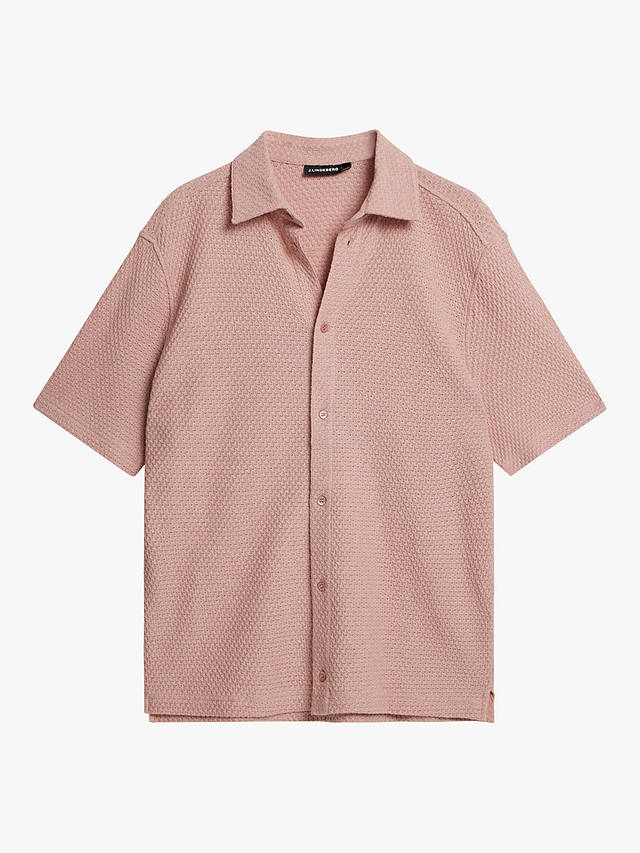 J.Lindeberg Torpa Airy Short Sleeve Shirt, Powder Pink