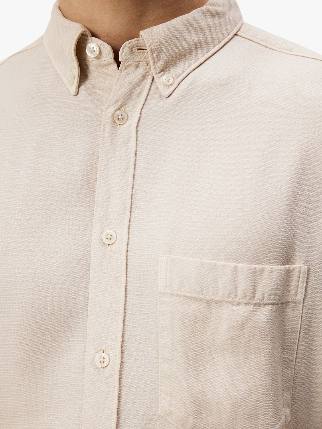 J.Lindeberg Regular Structure Tencel Shirt, Light Brown, XL