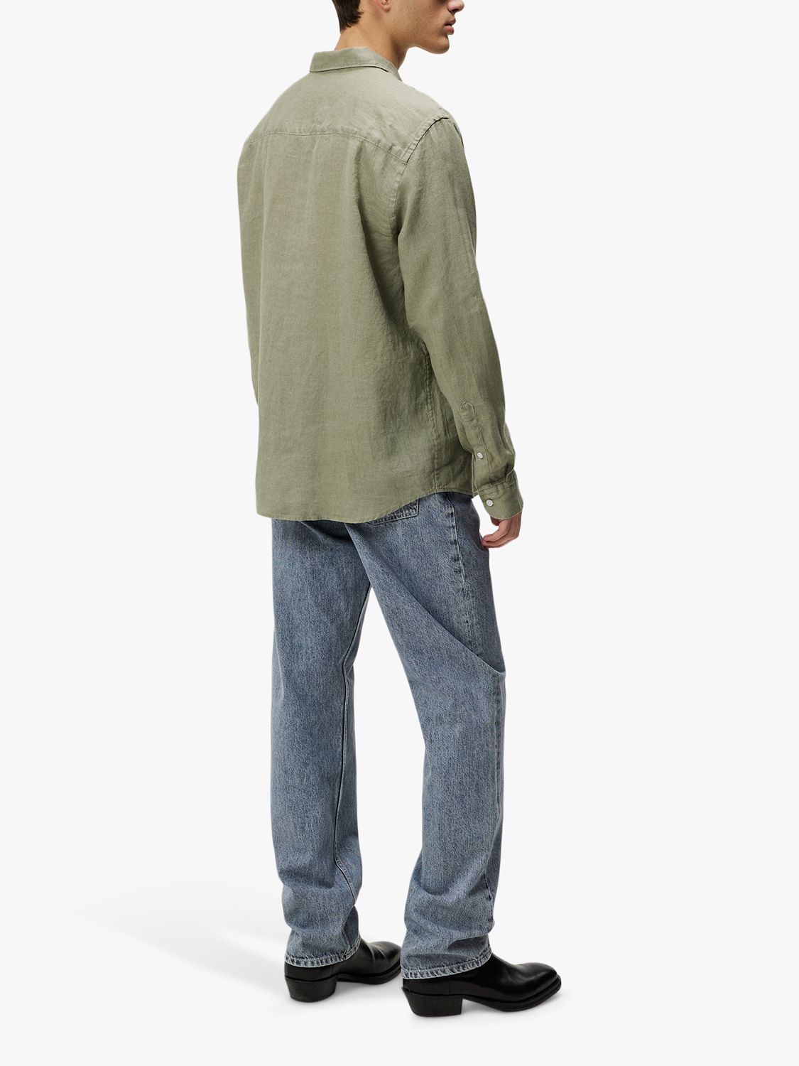 Buy J.Lindeberg Regular Fit Long Sleeve Linen Shirt Online at johnlewis.com