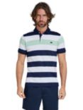 Raging Bull Irregular Stripe Jersey Polo Shirt, Apple Green/Multi