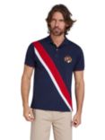 Raging Bull Stripe Pique Polo Shirt, Navy
