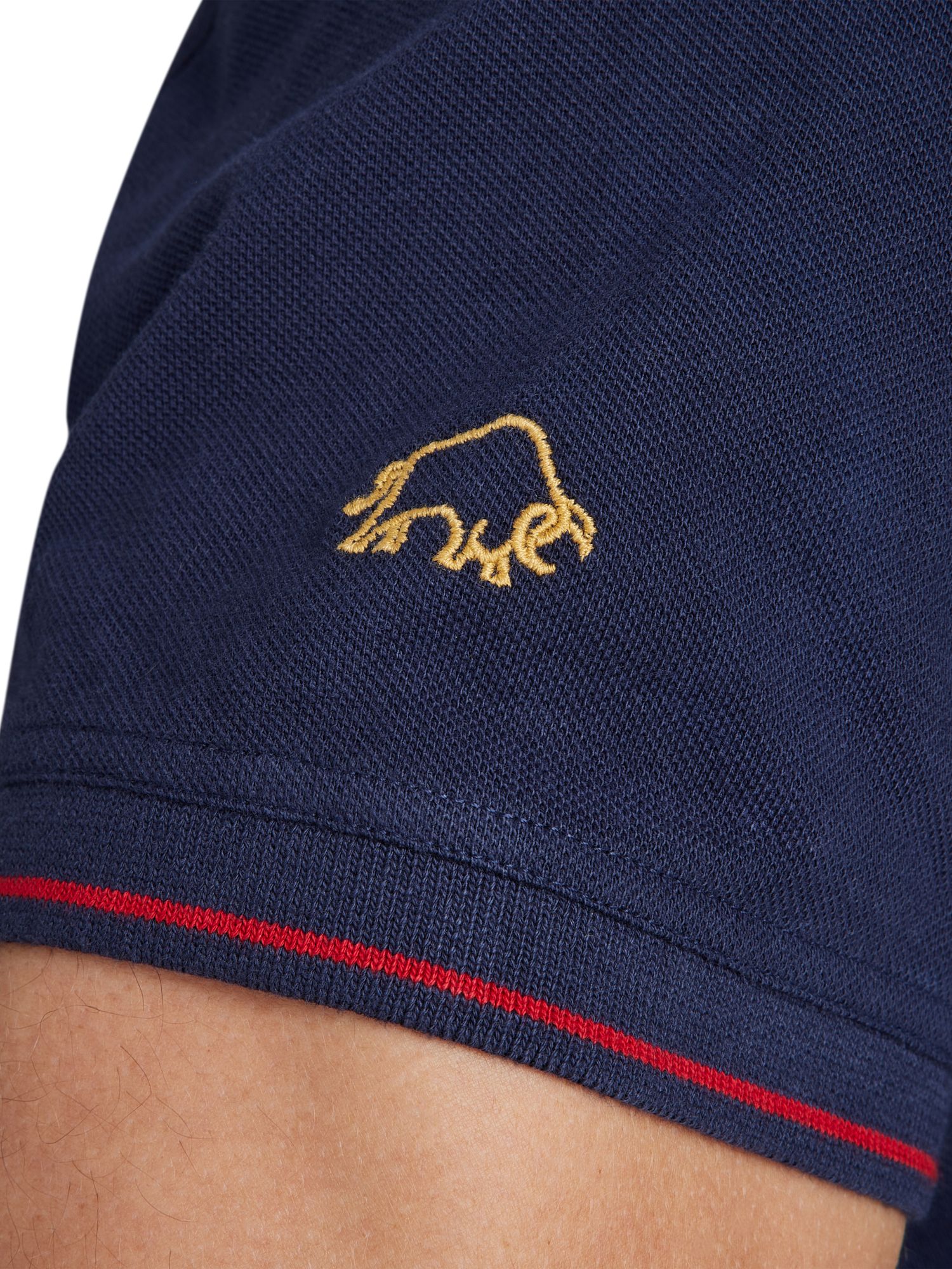 Raging Bull Stripe Pique Polo Shirt, Navy, XL