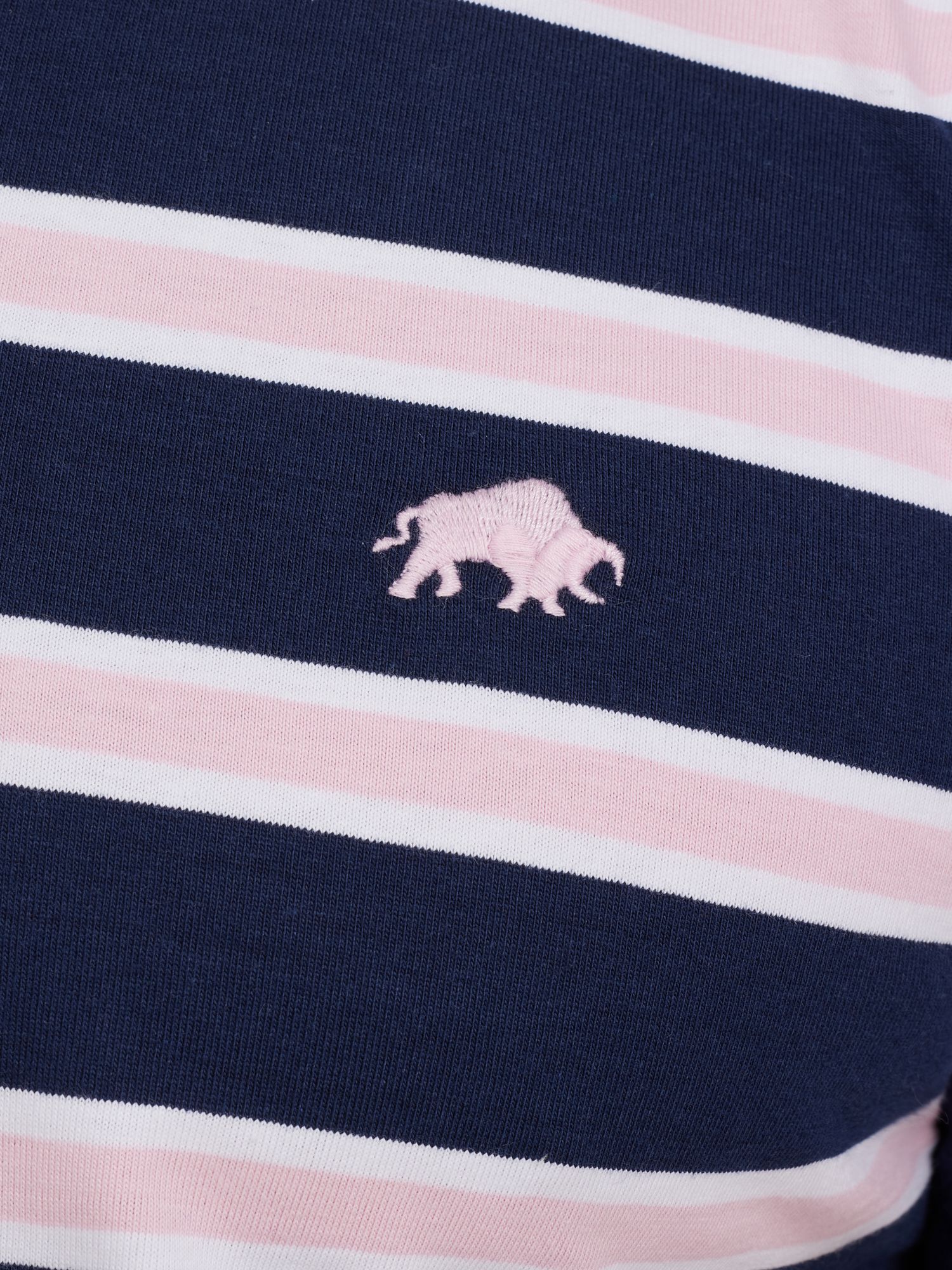 Raging Bull Tram Stripe Jersey Polo Shirt, Pink/Multi, XXL