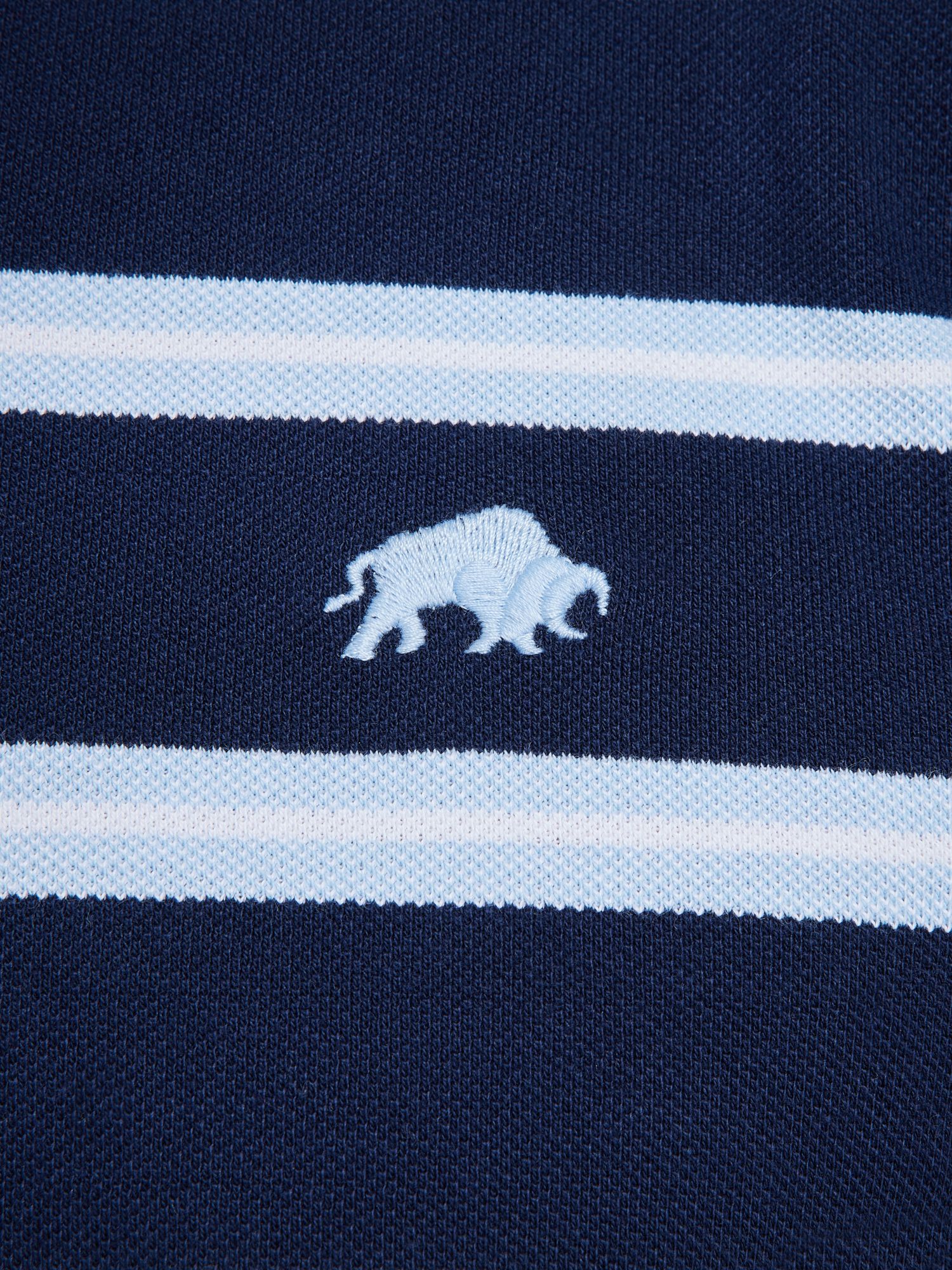Raging Bull Triple Stripe Birdseye Polo Shirt, Navy/Multi, XXXXXL