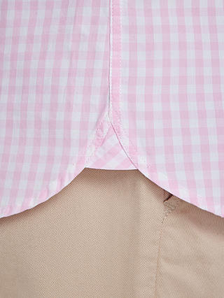 Raging Bull Long Sleeve Gingham Check Shirt, Pink