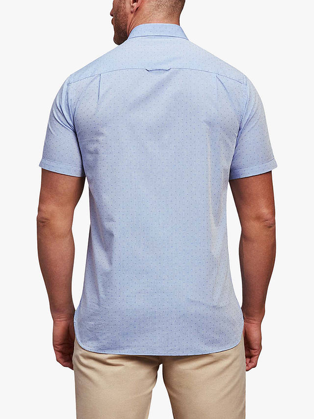 Raging Bull Short Sleeve Dobby Shirt, Blue