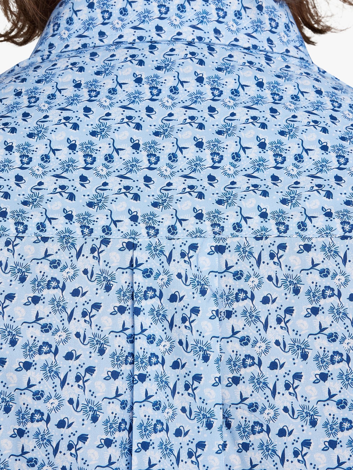Raging Bull Ditsy Floral Print Short Sleeve Shirt, Mid Blue, XXXXL