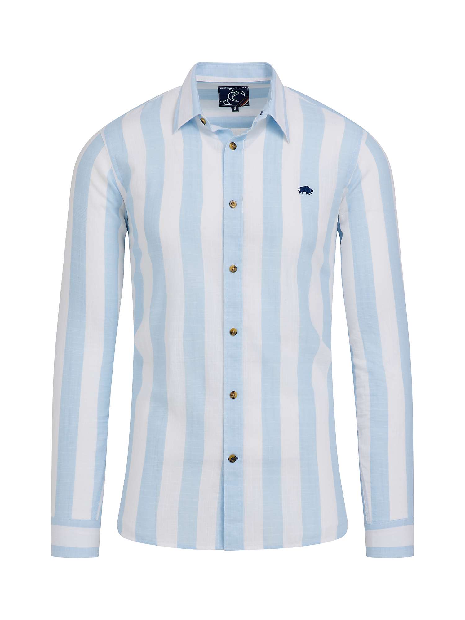Buy Raging Bull Stripe Cotton Shirt, Sky Blue Online at johnlewis.com