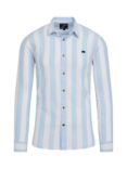 Raging Bull Stripe Cotton Shirt, Sky Blue