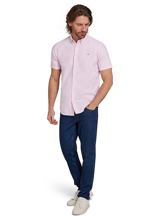 Raging Bull Short Sleeve Lightweight Oxford Shirt, Pink